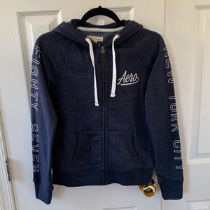 Aeropostale Blue zip up hoodie- NEW NO TAGS